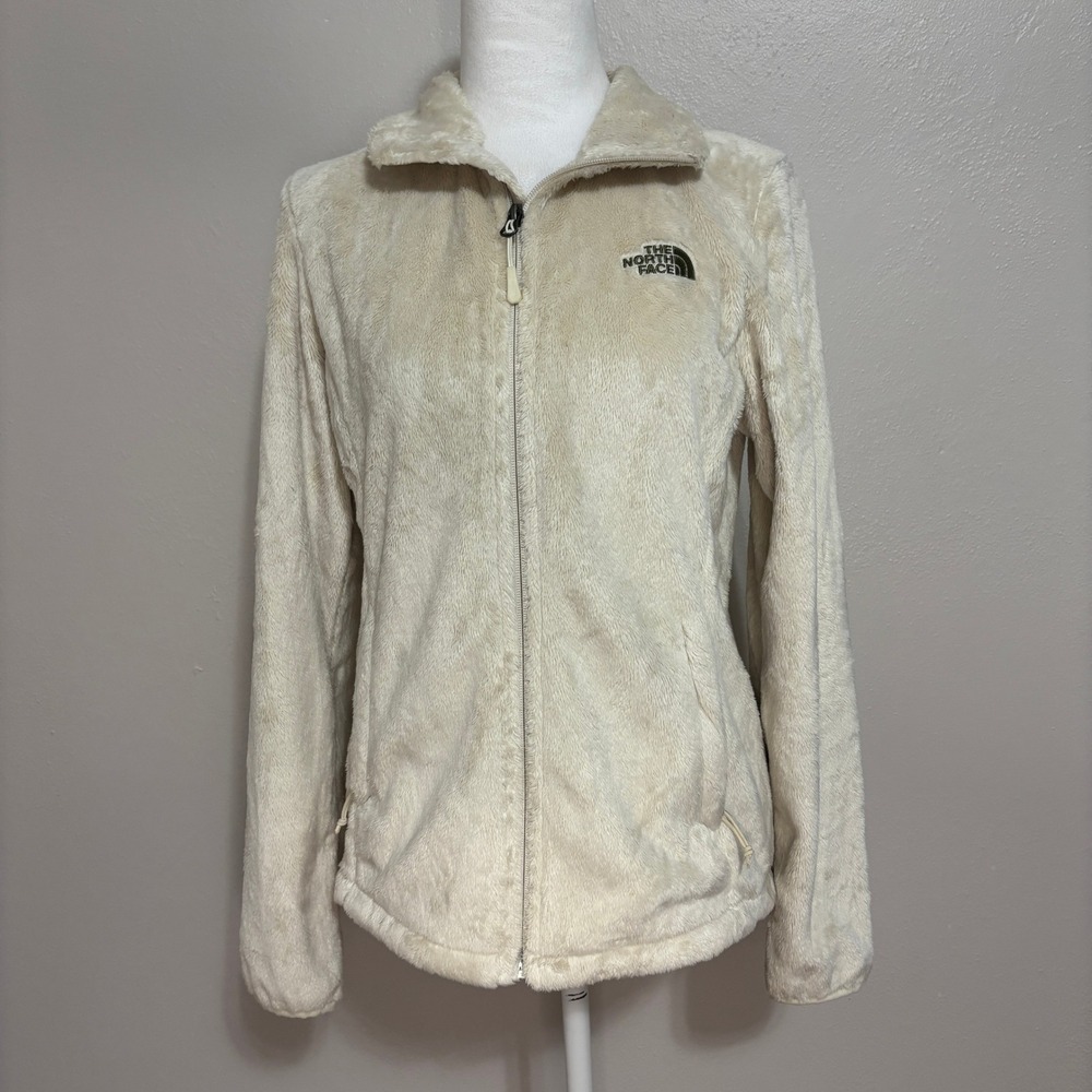 The North Face Osito Fleece Jacket Cream Full Zip Fuzzy Soft Gorpcore Outdoor S